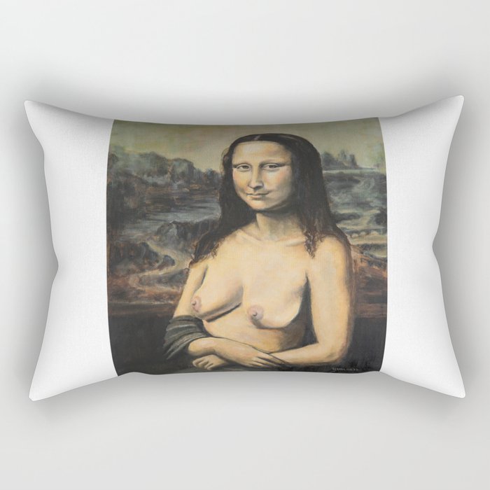 Moaner Lisa Rectangular Pillow