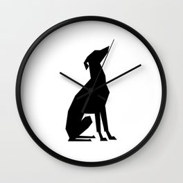Italian Greyhound Silhouette Wall Clock