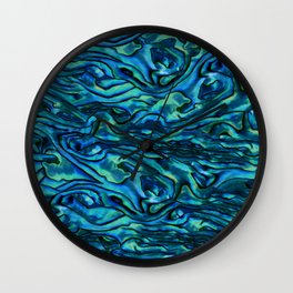 Abalone Mother of Pearl Wall Clock