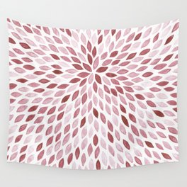 Watercolor flower petals - Burgundy red Wall Tapestry