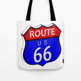 Route 66 Highway Sign Tote Bag