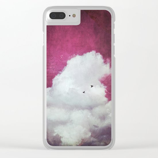 the cloud - bright red sky version Clear iPhone Case