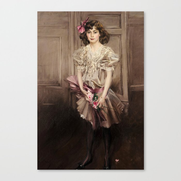 Portrait of Helen Victoria Crocker Russell by Giovanni Boldini Canvas Print