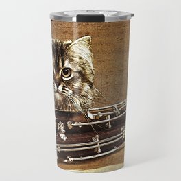 Music was my first love - cat and bassoon Travel Mug