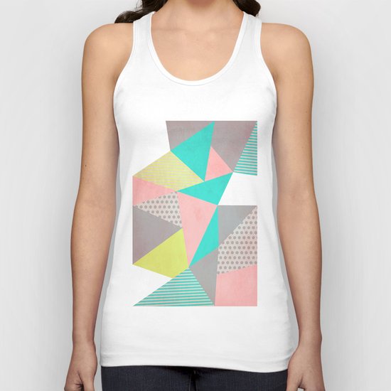 Geometric Pastel Unisex Tank Top