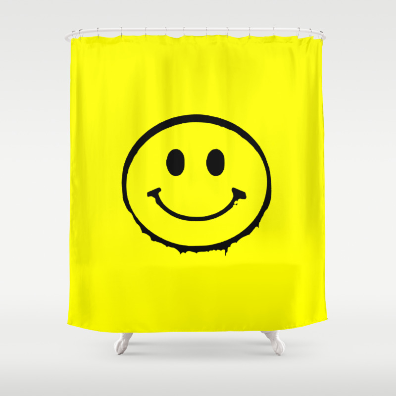 Smiley Face Rave Music Logo Shower Curtain By Jamie25 Society6