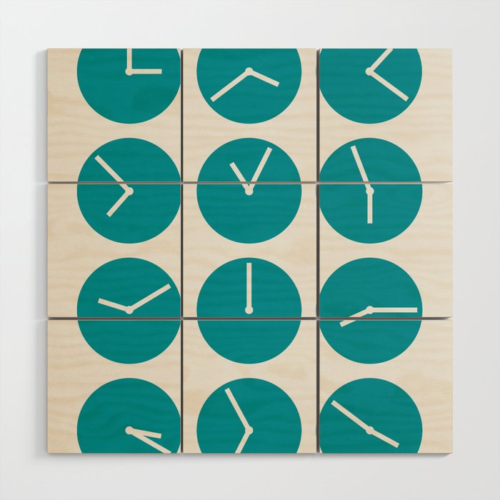 Minimal clock collection 16 Wood Wall Art