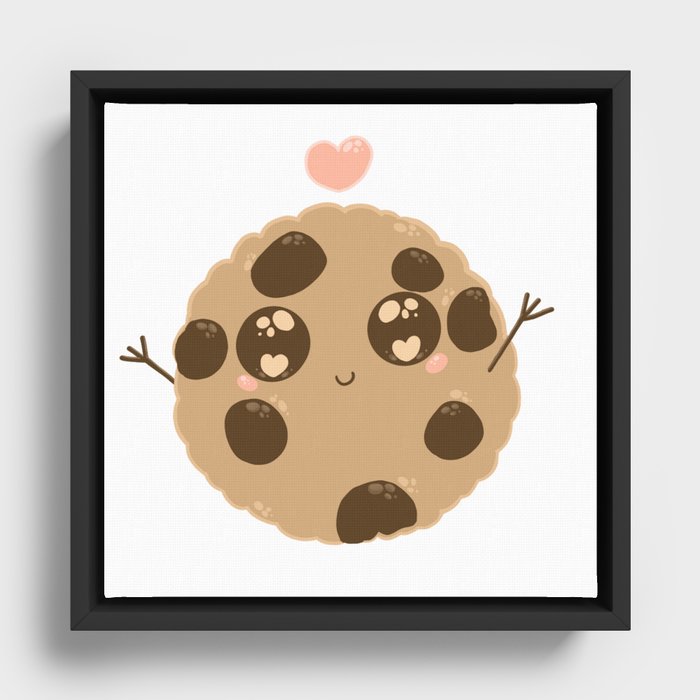 Happy Cookie Framed Canvas