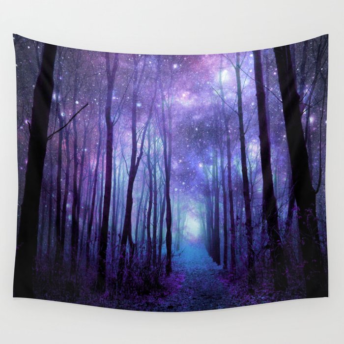 Fantasy Forest Path Wall Tapestry