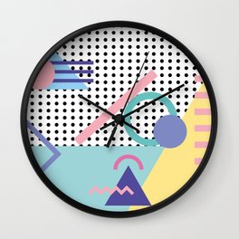 Memphis Pattern 5 - 80s - 90s - Retro Wall Clock