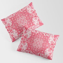Roseate Reverie: Heritage Oriental Bohemian Moroccan Fabric Delight Pillow Sham