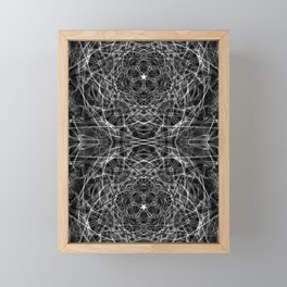 Liquid Light Series 23 ~ Grey Abstract Fractal Pattern Framed Mini Art Print