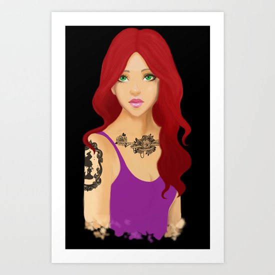 Ariel Tattooed Art Print