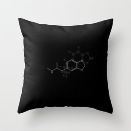 Ecstasy Molecule Throw Pillow