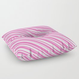 [ Thumbnail: Lavender and Hot Pink Colored Lines Pattern Floor Pillow ]