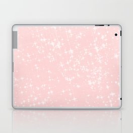 Chic Elegant Blush Pink White Luxury Glitter Laptop Skin