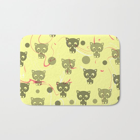 Cute happy kittens Bath Mat