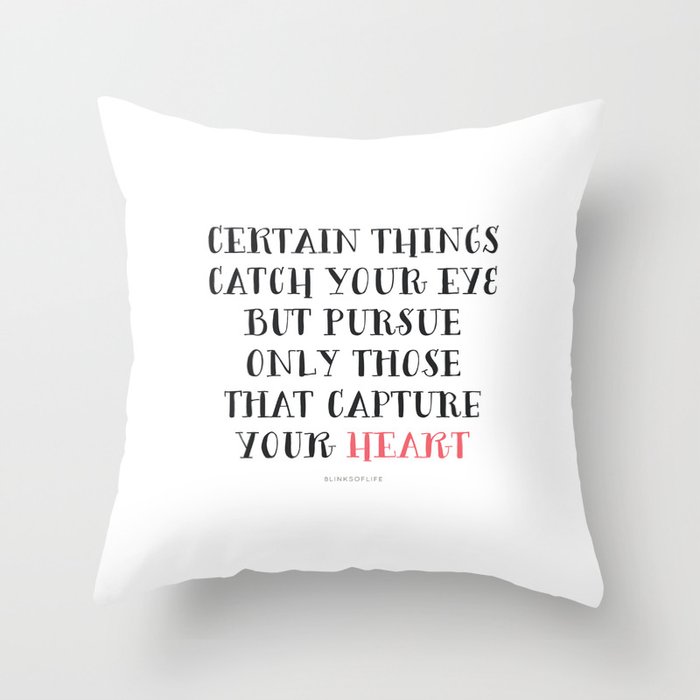 Heart Captured Throw Pillow