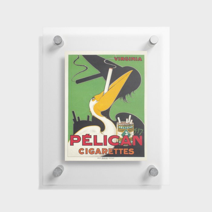 Vintage poster - Pelican Cigarettes Floating Acrylic Print