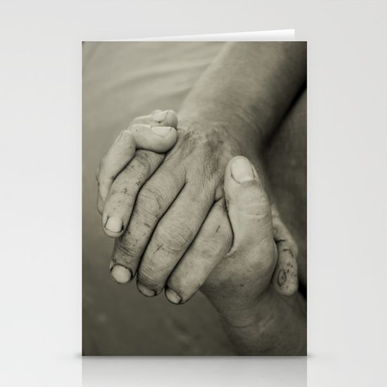 manos trabajadoras Stationery Cards