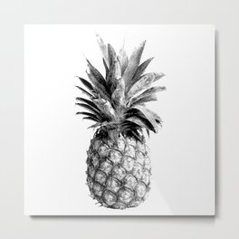 Pineapple Engraving Metal Print