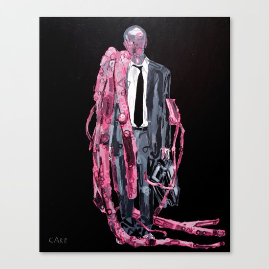 Grey man with flesh malfunction. 2011. Canvas Print