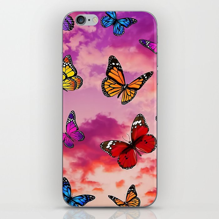 Butterflies in sky  iPhone Skin