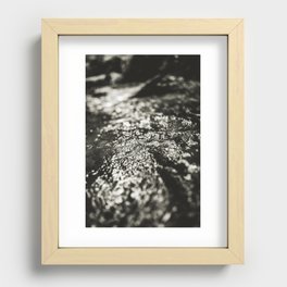 Flowing water | Abstract photography | black and white Recessed Framed Print