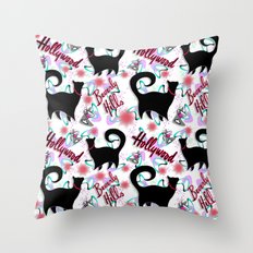 A Purrrfect Toast!! Throw Pillow