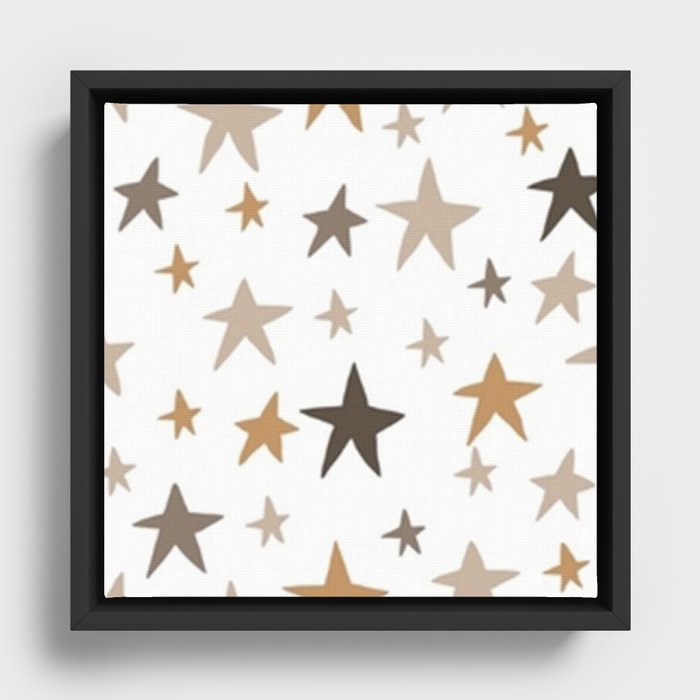 stars seamless pattern Framed Canvas