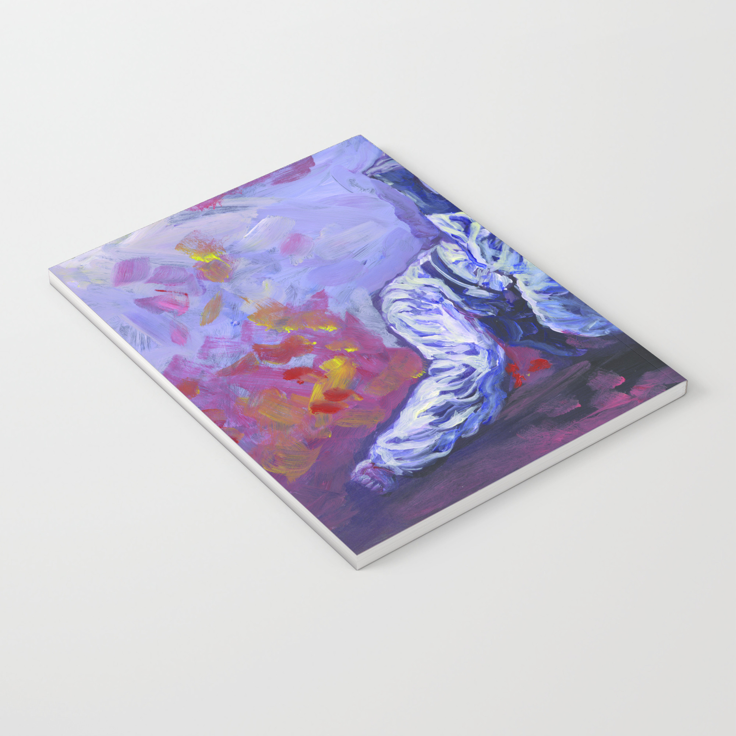 Brazilian Jiu Jitsu Painting With Fire Background Notebook By