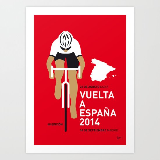 MY VUELTA A ESPANA MINIMAL POSTER 2014 Art Print