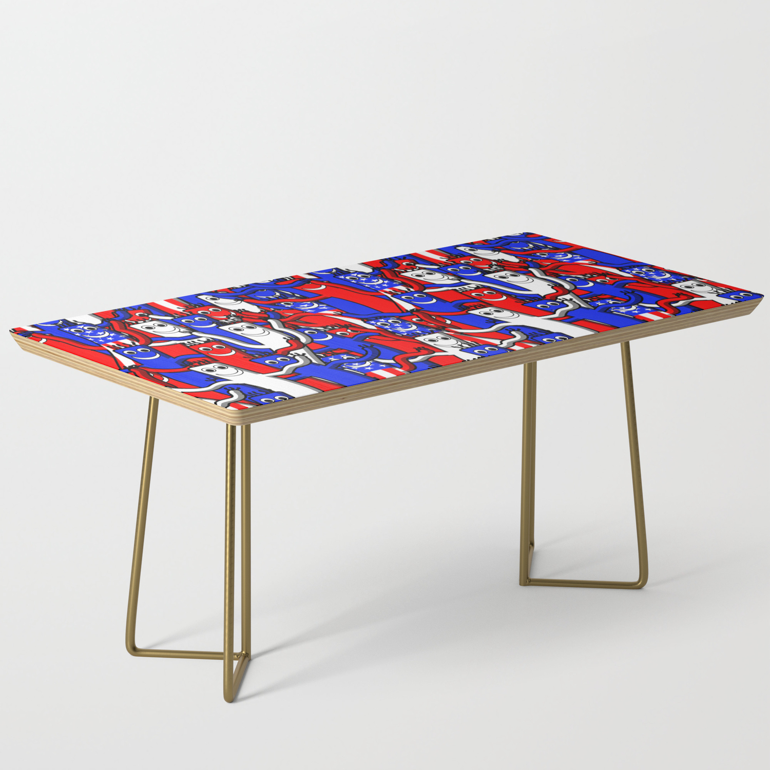 Red White And Blue Wacky Inflatable Arm Flailing Tube Man Coffee Table By B0rwear Society6