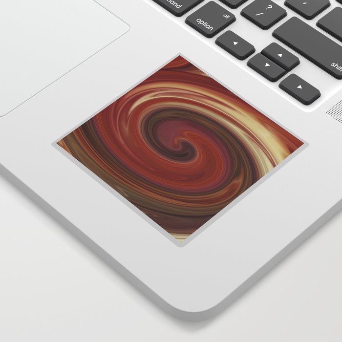 Red, Yellow, Pink Abstract Hurricane Shape Design Sticker