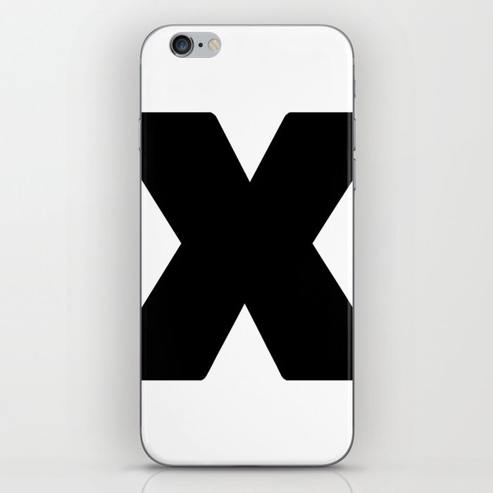 X (Black & White Letter) iPhone Skin