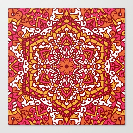 Vintage Mandala Flower Decoration 2 Canvas Print