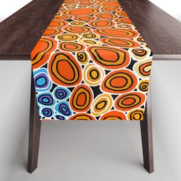 Authentic Aboriginal Art - Untitled (white) Table Runner