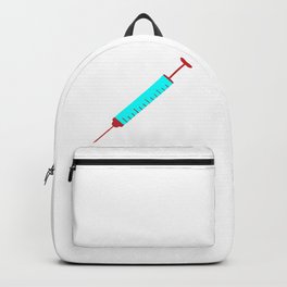 Simple Cartoon Style Hypodermic Needle Backpack | Vial, Tool, Cartoon, Isolated, Art, Sharp, Nobody, Graphic, Prick, Medical 