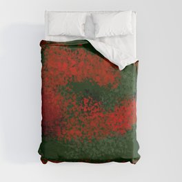 Christmas Fantasy in green and red Duvet Cover