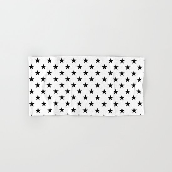 Stars (Black/White) Hand & Bath Towel
