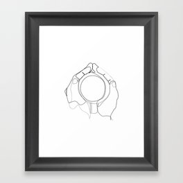 " Kitchen Collection " - Hands Holding Hot Cup Of Coffee/Tea Framed Art Print