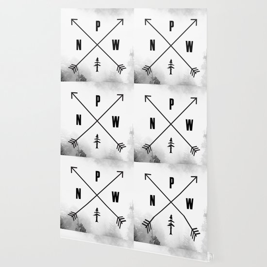 pnw pacific northwest compass black and white forest wallpaper by cascadia society6 pnw pacific northwest compass black and white forest wallpaper by cascadia