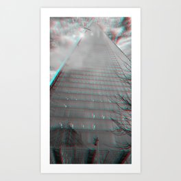 3D Anaglyph collage Art Print