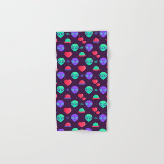 Kawaii Aliens Hand & Bath Towel