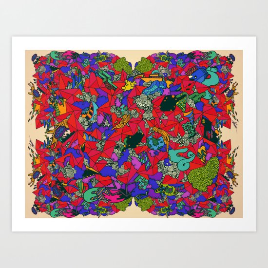 Earths Crowded Feelings Art Print