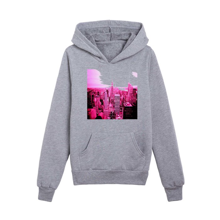 New York City Pink Kids Pullover Hoodie