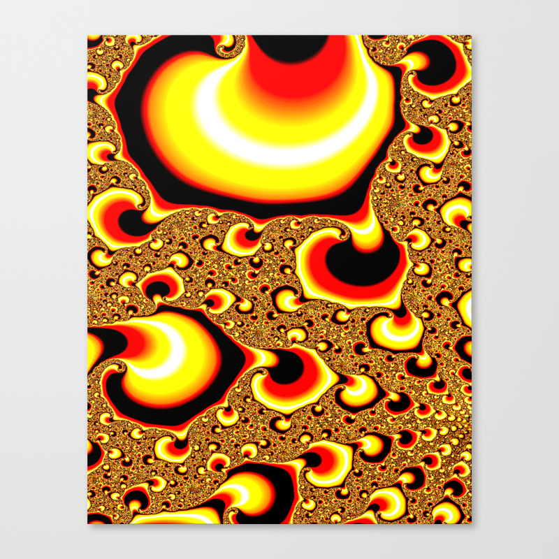 Abstract Art Gold Psychedelic Poster Wall Prints Canvas Print