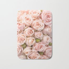 Blush Pink Roses Bath Mat | Pinkflowers, Floral, Pastelpinkflowers, Pink, Blushpinkfloral, Bloomingroses, Photo, Feminine, Blushpinkroses, Pinkroses 
