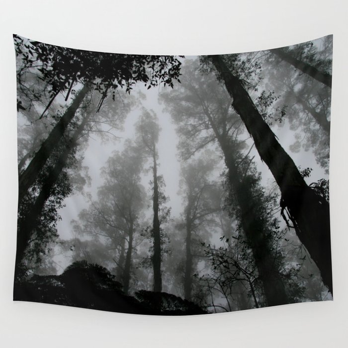 Black and on sale white forest tapestry