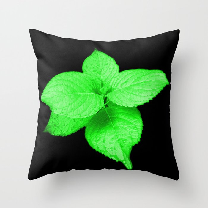 Glow In The Dark Leaves Throw Pillow By Moonshineparadise Society6